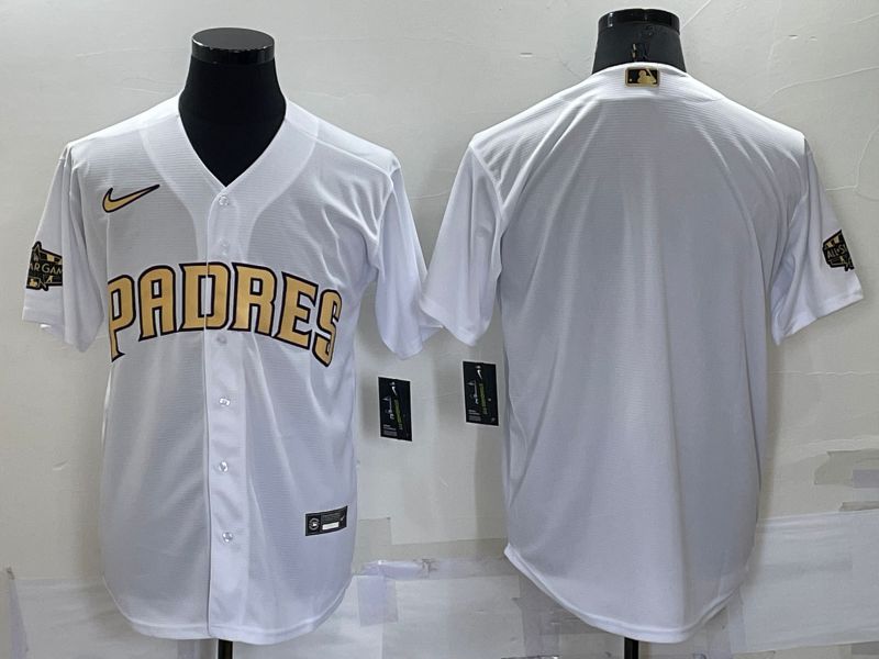 Men San Diego Padres Blank White 2022 All Star Nike MLB Jersey